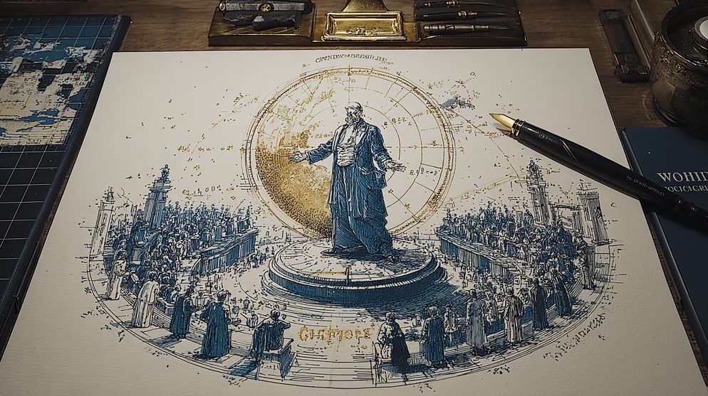 Illustration: A CEO figure standing alone at the center.