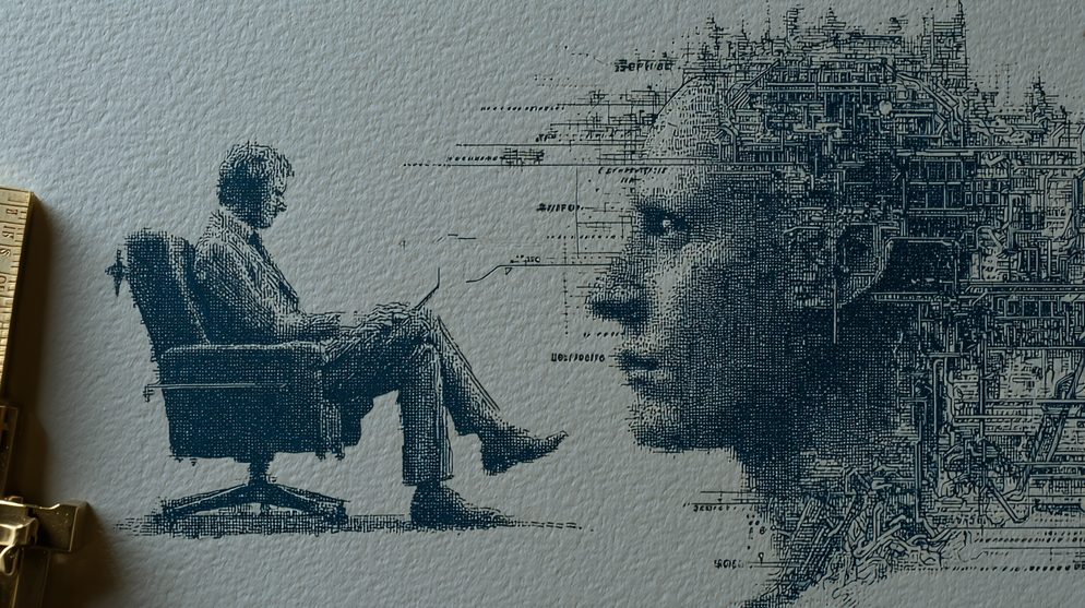 Illustration: A CEO sitting alone in a grand office.