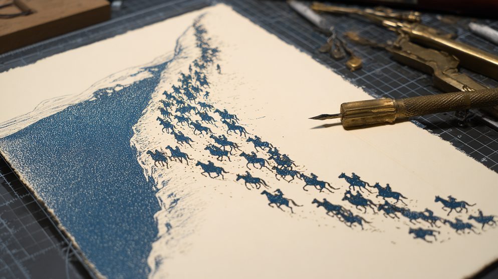 Illustration: A massive herd of different animals.