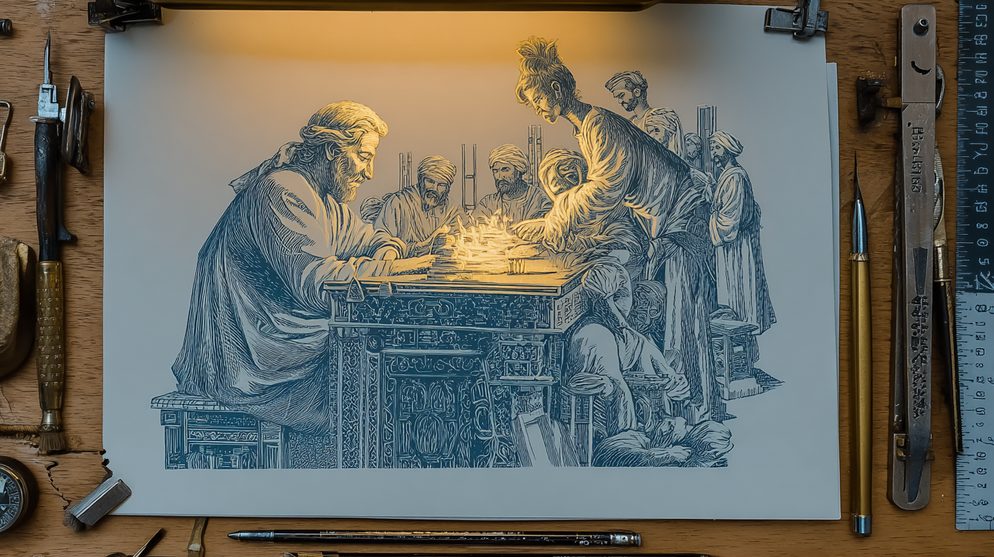 Illustration: A warm scene of one colleague sitting beside another.