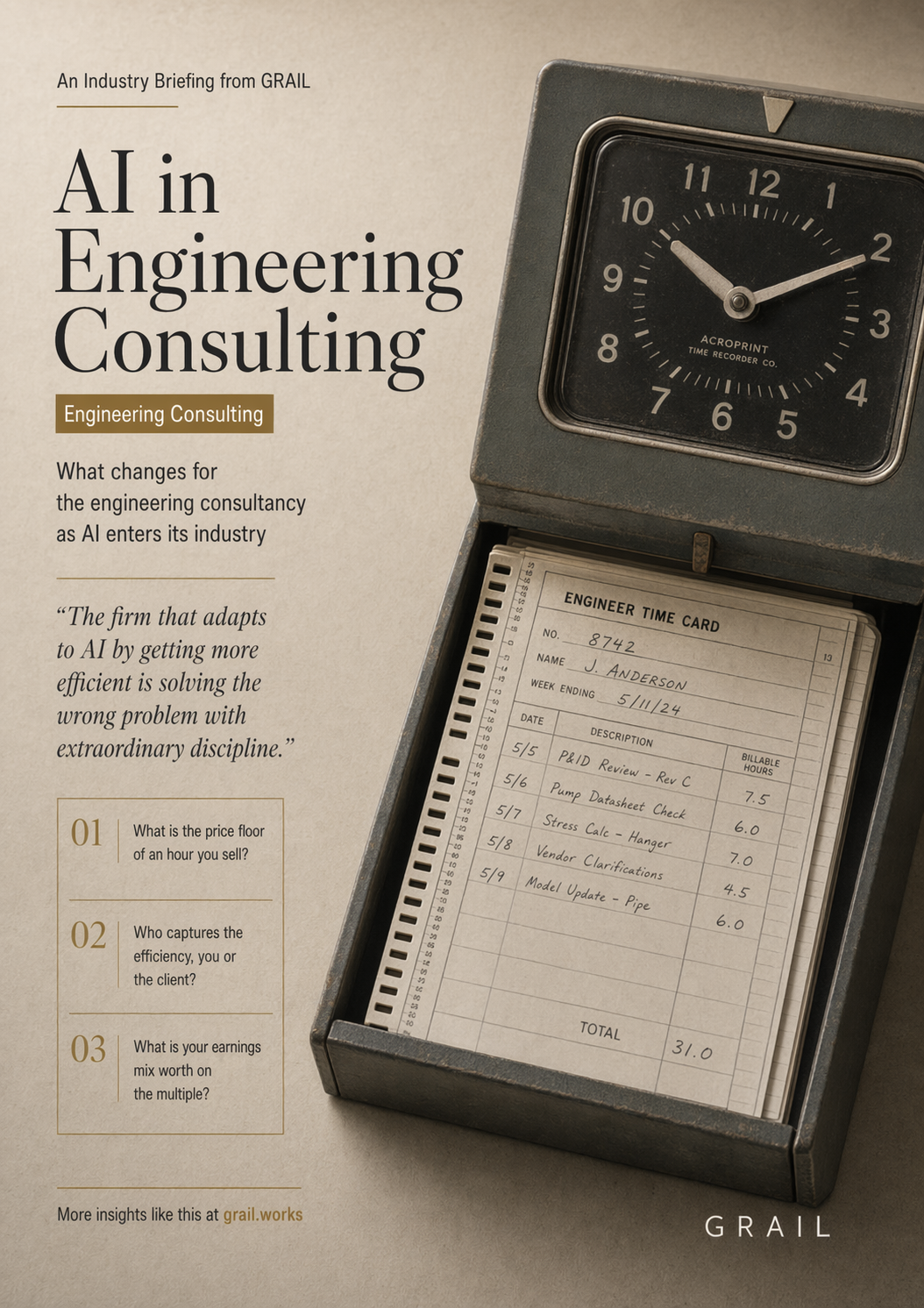 GRAIL industry briefing on AI in engineering and technical consulting for CEOs.