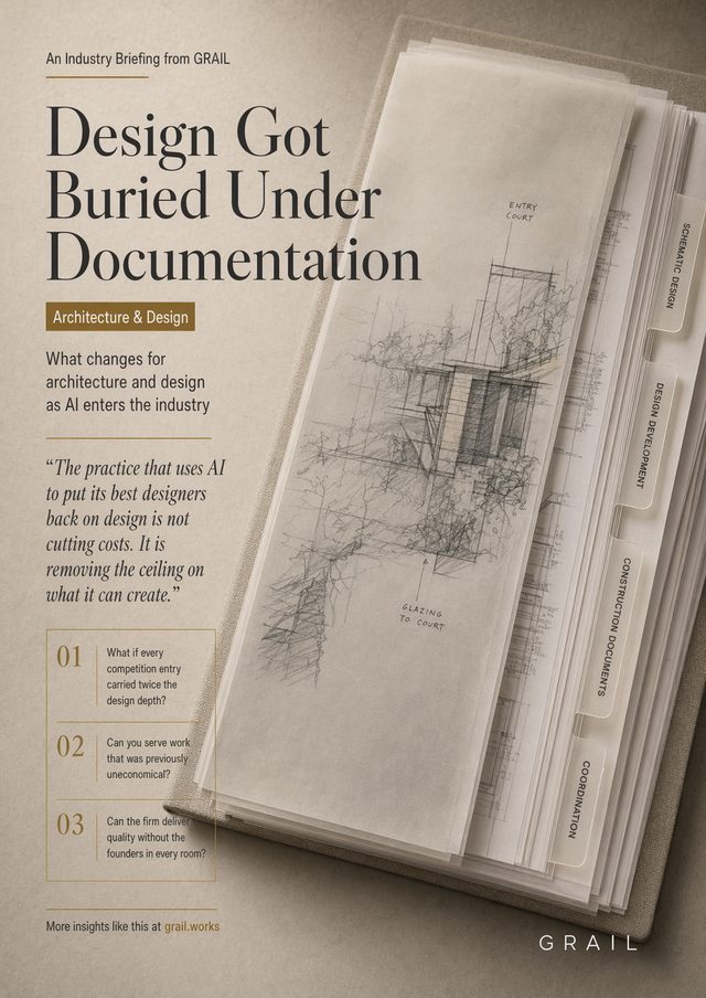 GRAIL CEO briefing cover for High-End Architecture & Design.